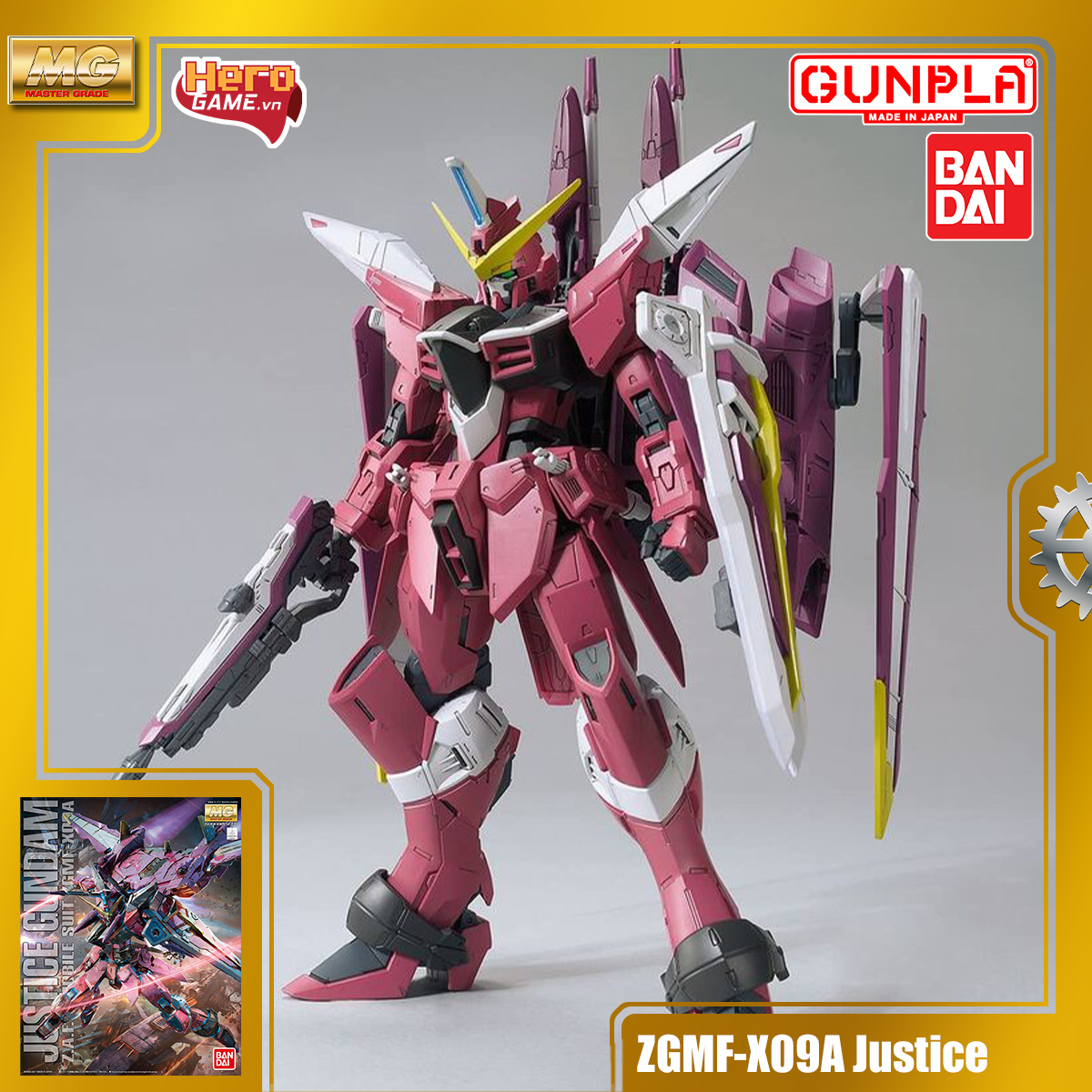 Mô hình Gundam MG 1/100 ZGMF-X09A Justice Gundam - Bandai - GDMG0017