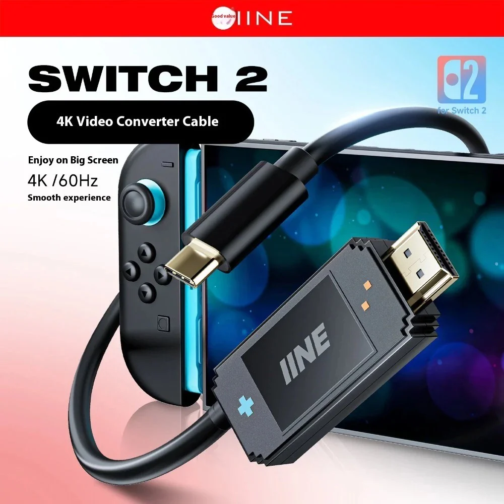 Giới Thiệu Cáp xuất hình 4K Video Adaptor cho Nintendo Switch/PC Handheld L1217 - IINE