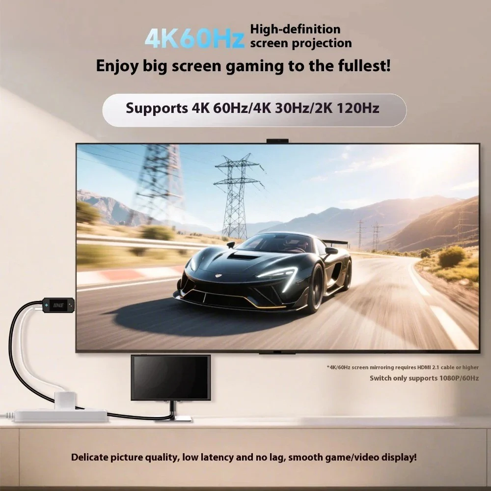 Giới Thiệu Cáp xuất hình 4K Video Adaptor cho Nintendo Switch/PC Handheld L1217 - IINE