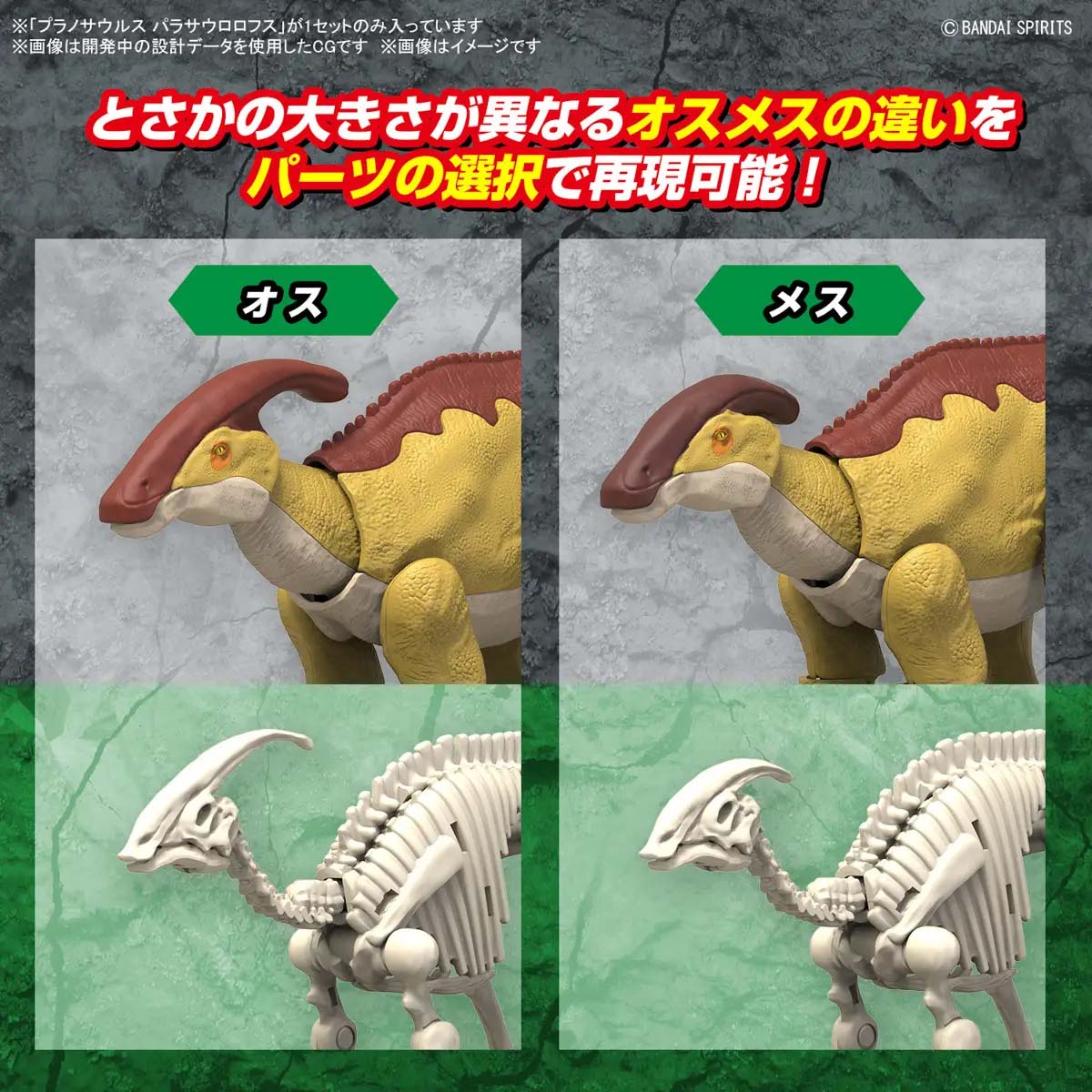 Mô hình lắp ráp khủng long Plannosaurus Parasaurolophus - BANDAI