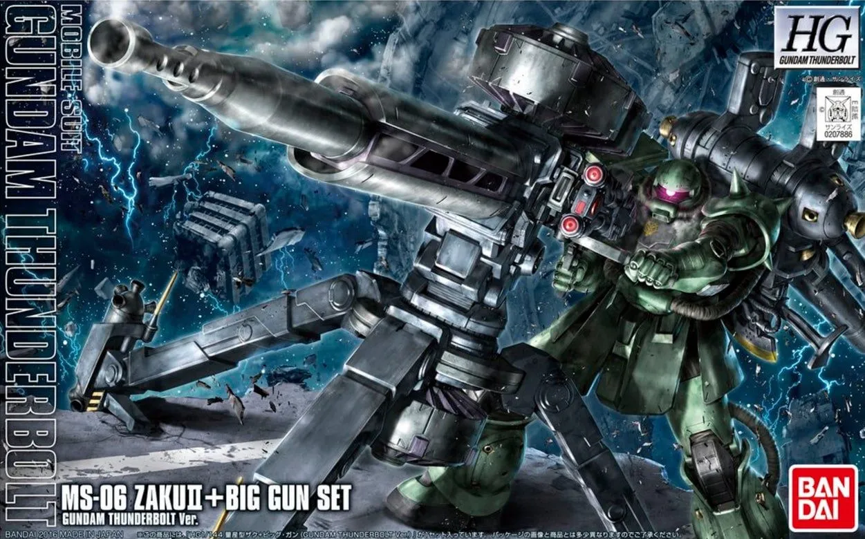 Mô hình Gundam HG 1/144 MS-06 Zaku II & Big Gun Set (Thunderbolt Ver.) - Bandai