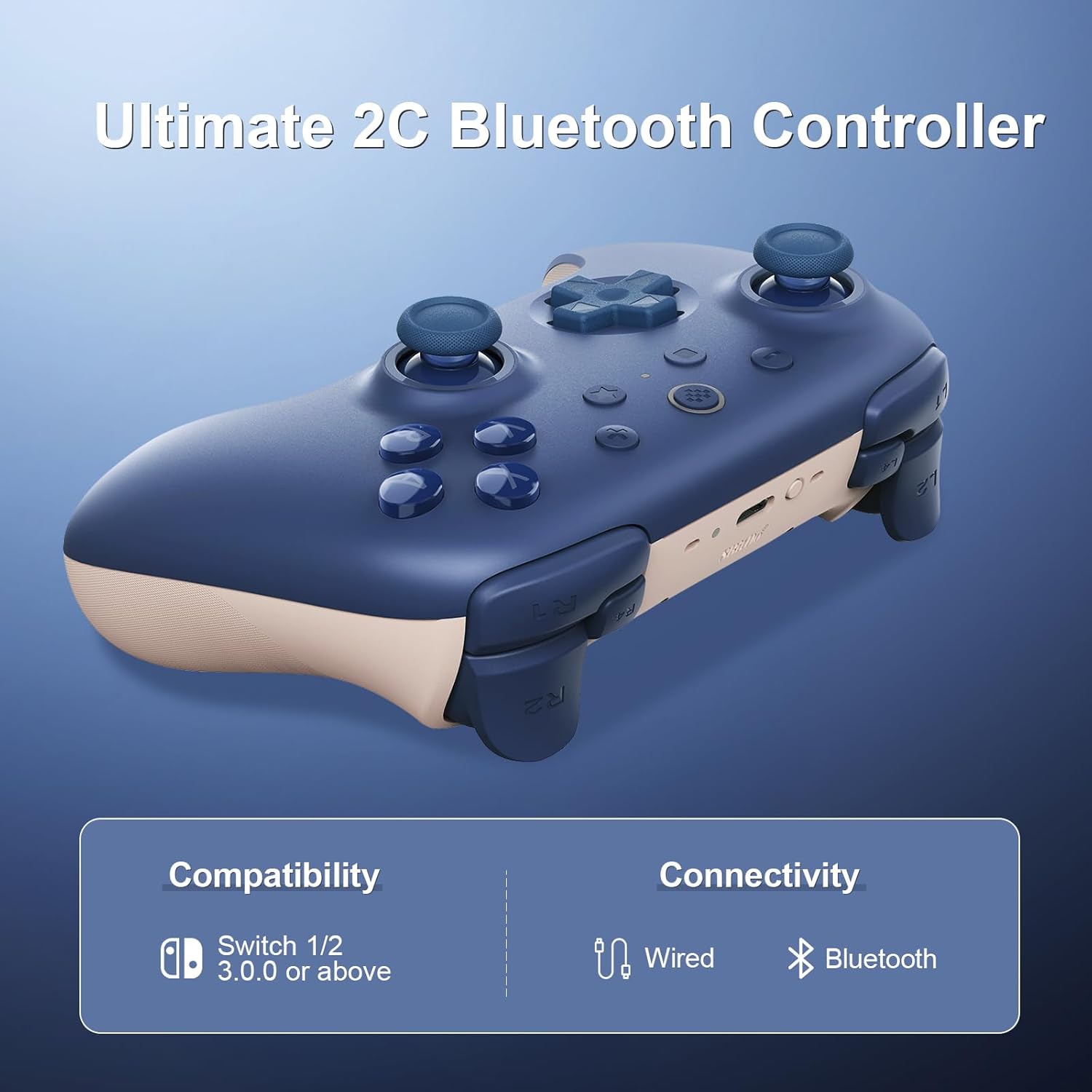 Giới Thiệu Tay Cầm 8BitDo Ultimate 2C phiên bản màu dark blue cho Nintendo Switch 2 - 8BitDo