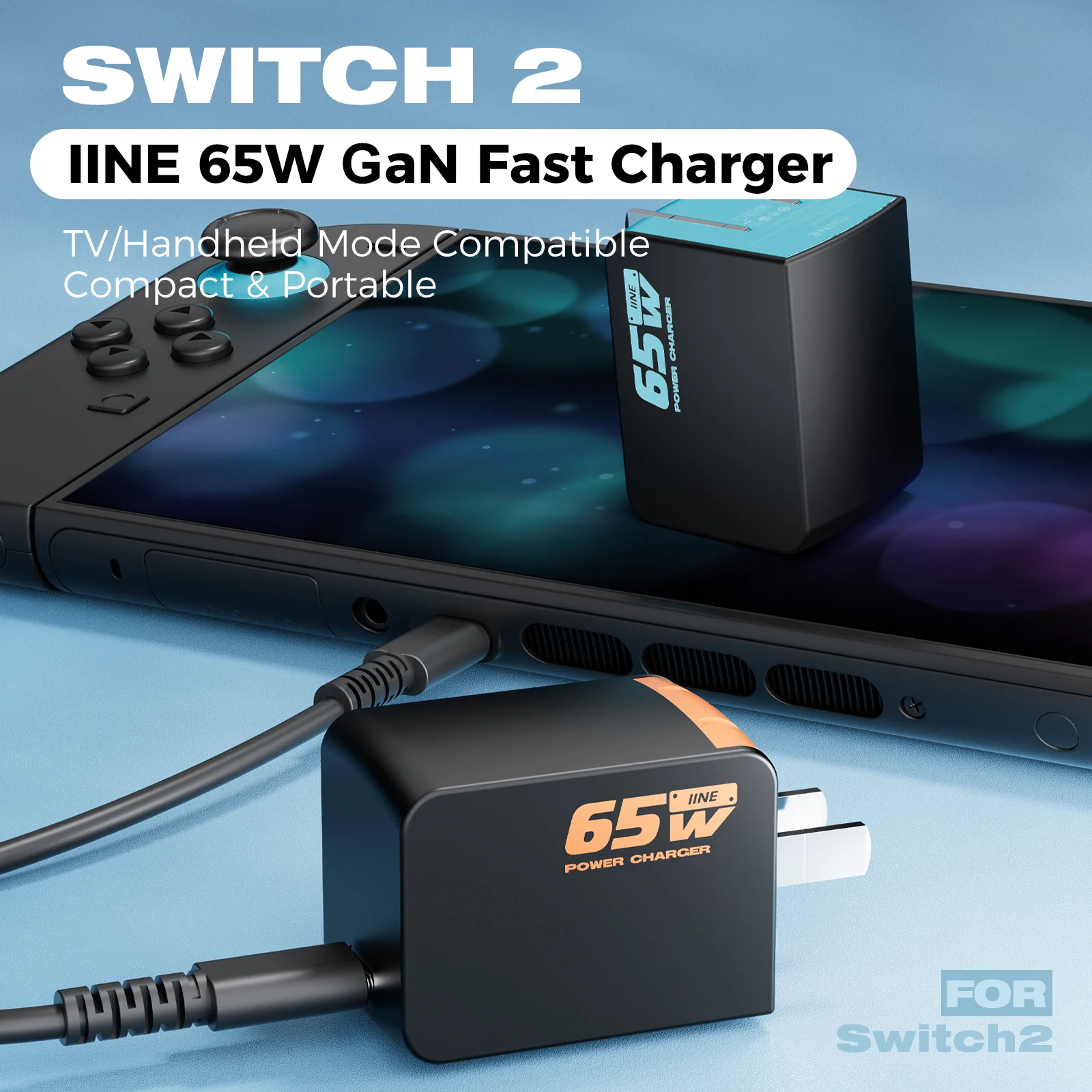 Giới Thiệu Sạc nhanh 65W cho Nintendo Switch 2 L1192 - IINE