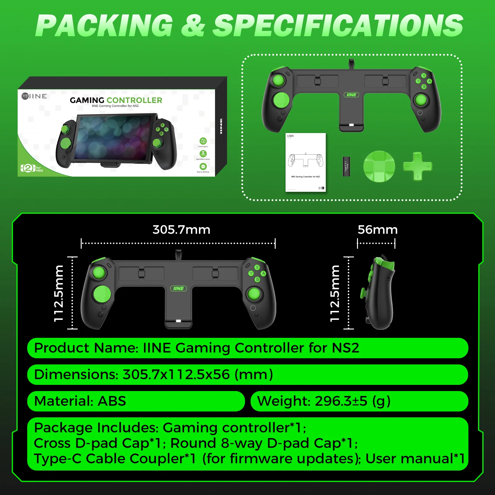 Giới Thiệu Tay cầm Gaming Controller cho Nintendo Switch 2 L1233 - IINE