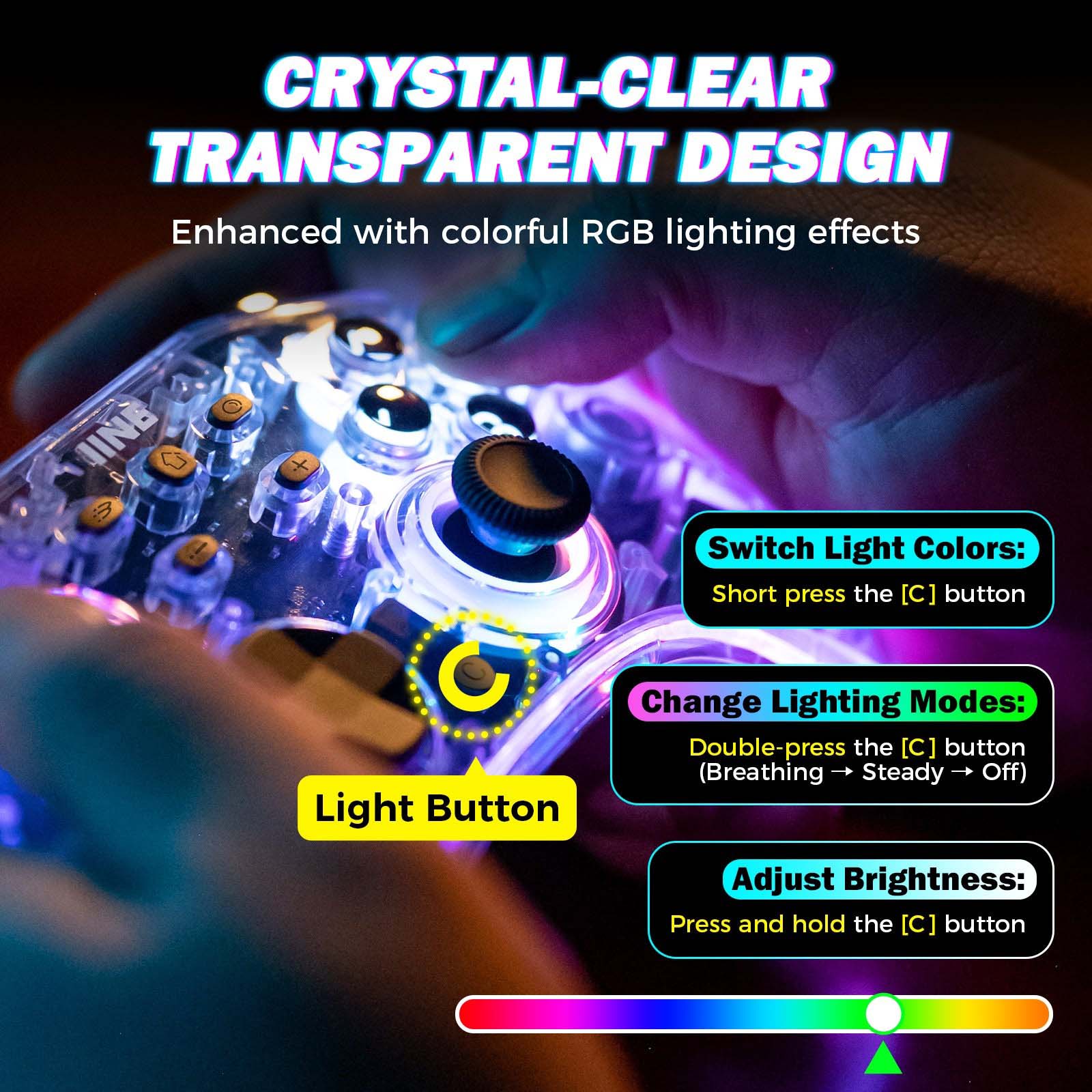 Giới Thiệu Tay cầm không dây phiên bản Astraea Transparent cho Nintendo Switch 2 L1260 - IINE