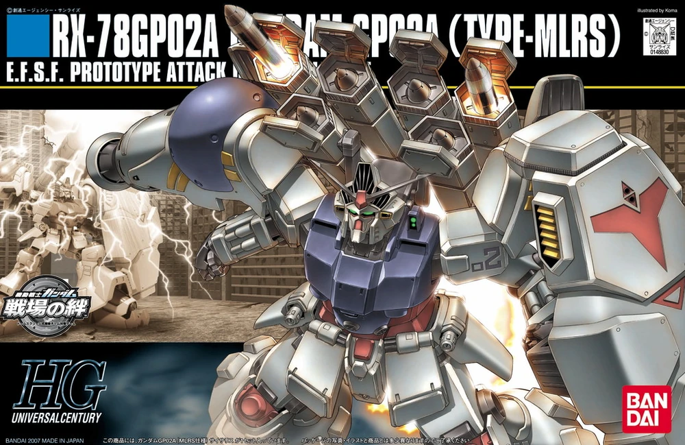 Mô hình Gundam HG 1/144 RX-78GP02A Gundam GP02A (Type-MLRS) - Bandai