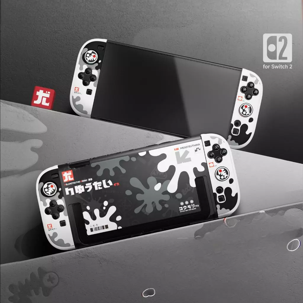 Ốp bảo vệ thân máy và tay cầm phiên bản Ink White Splash cho Nintendo Switch 2 L1287 - IINE