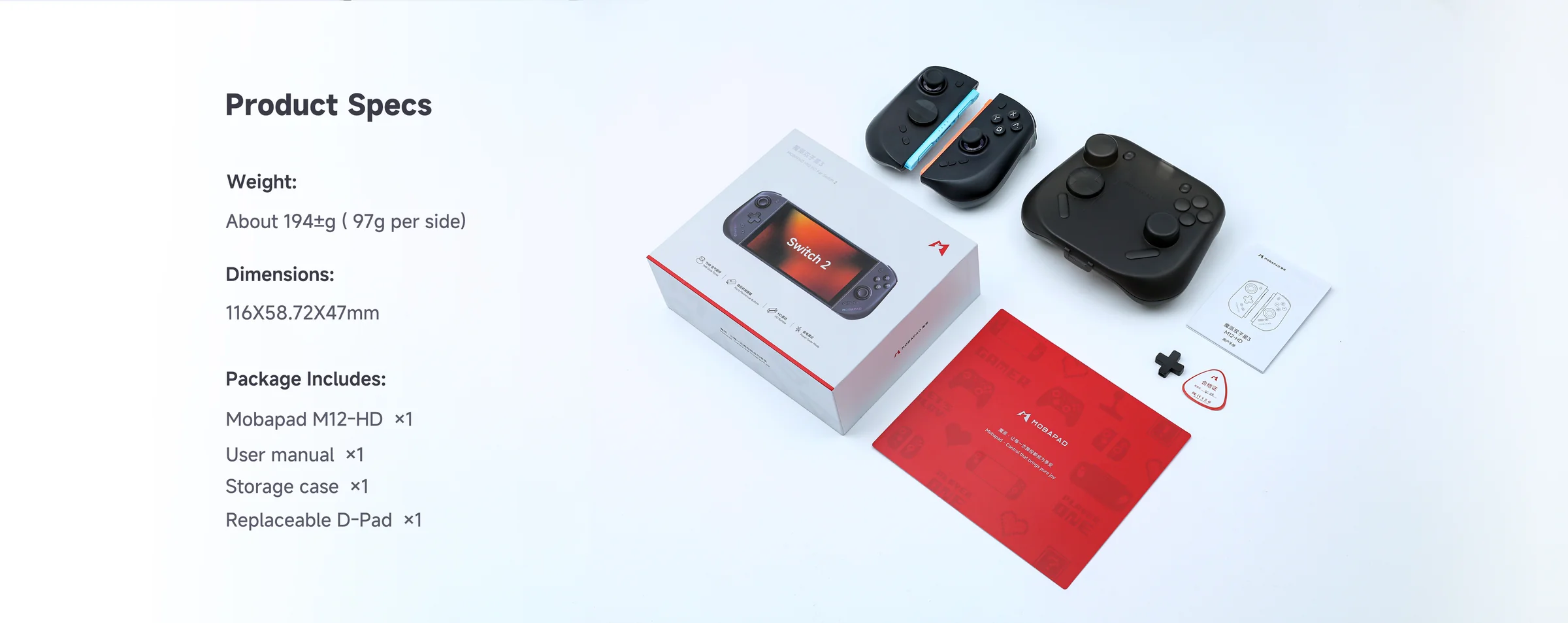 Giới Thiệu Tay cầm Joy-con M12 HD cho Nintendo Switch 2 - Mobapad