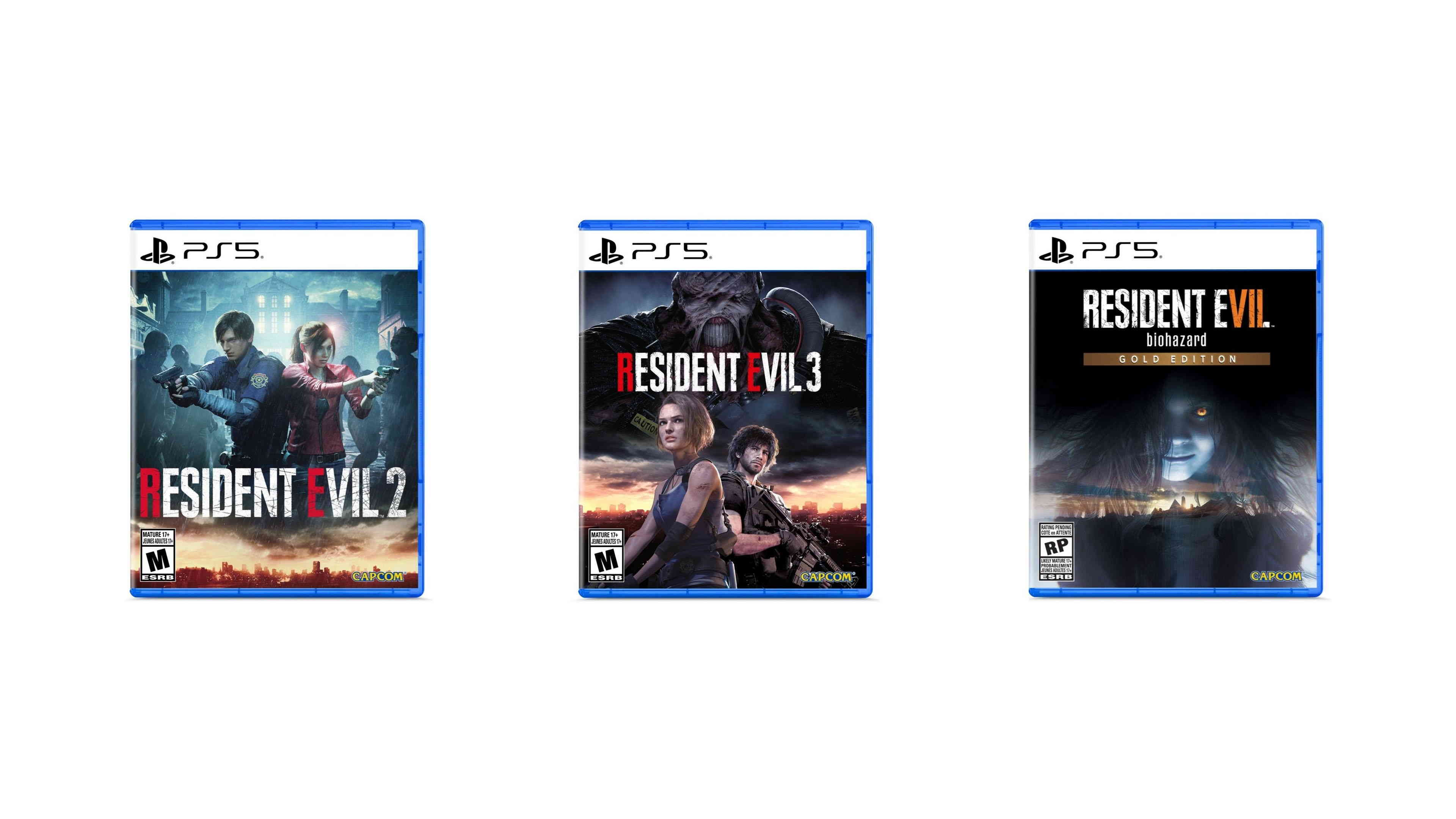 Resident Evil 2, Resident Evil 3 và Resident Evil 7 biohazard Gold Edition sẽ có phiên bản vật lý dành cho PS5