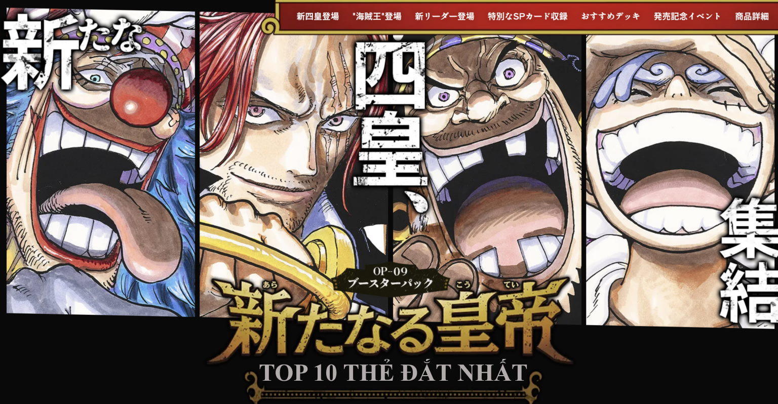 Top 10 thẻ OP-09 EMPERORS IN THE NEW WORLD Đắt Nhất