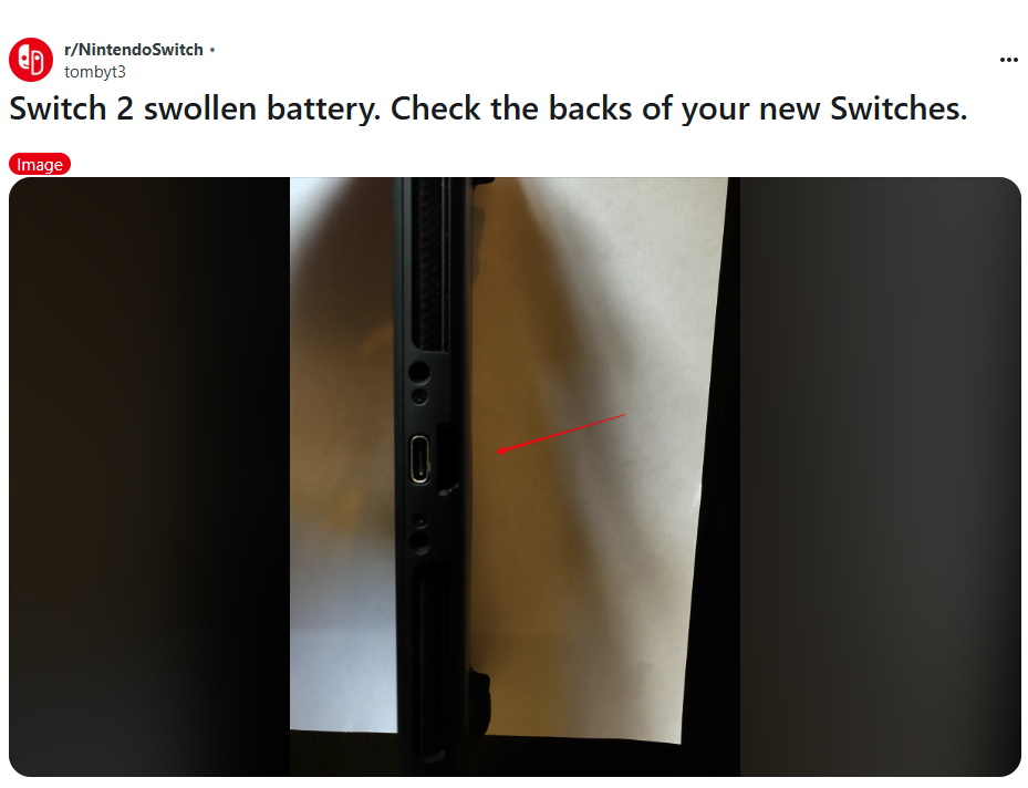 Sự cố Pin phồng đã xảy ra với Nintendo Switch 2