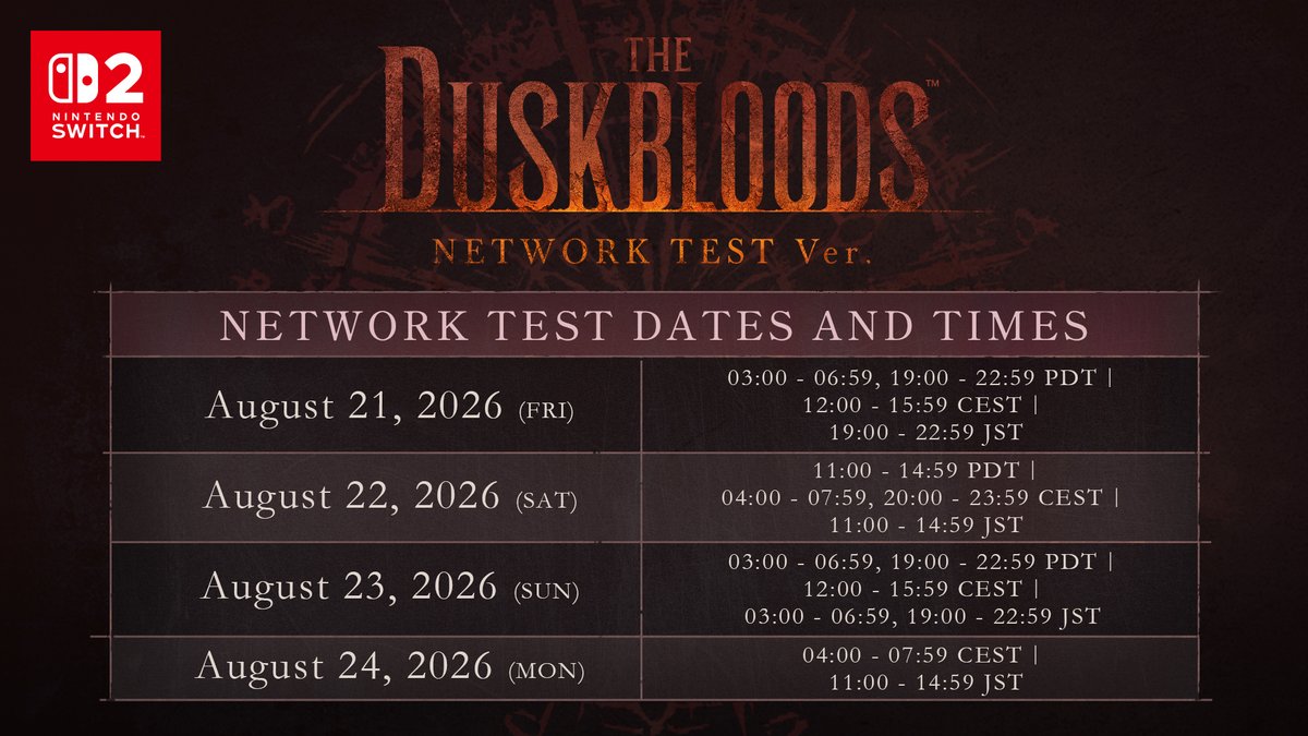 Game mới của FromSoftware – ‘The Duskbloods’ sẽ tổ chức đợt Closed Network Test từ ngày 21 đến 23/8