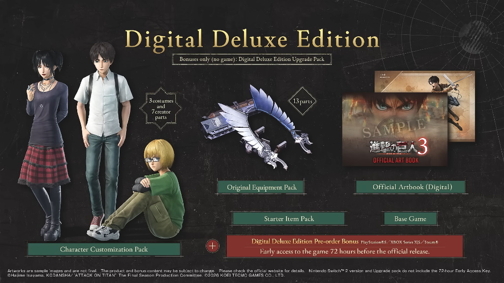 Attack on Titan 3 sẽ chính thức phát hành vào ngày 10 tháng 12