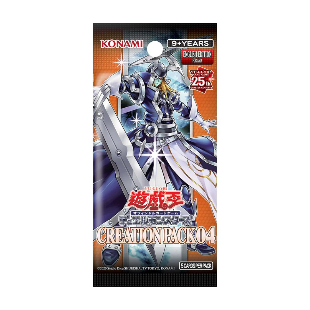 Thẻ bài Yugioh Creation Pack 04 Booster Pack (Asian English)