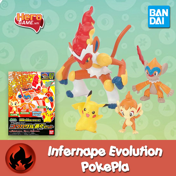 Mô hình lắp ráp Infernape Evolution Set Pokemon Plamo Collection - BANDAI