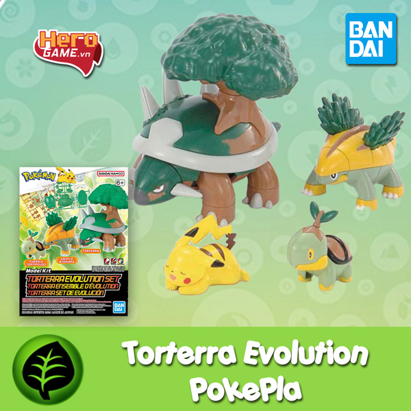 Mô hình lắp ráp Torterra Evolution Set Pokemon Plamo Collection - BANDAI