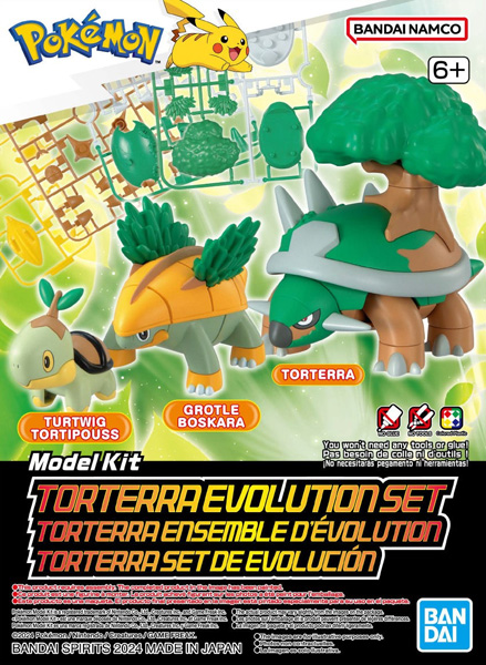 Mô hình lắp ráp Torterra Evolution Set Pokemon Plamo Collection - BANDAI