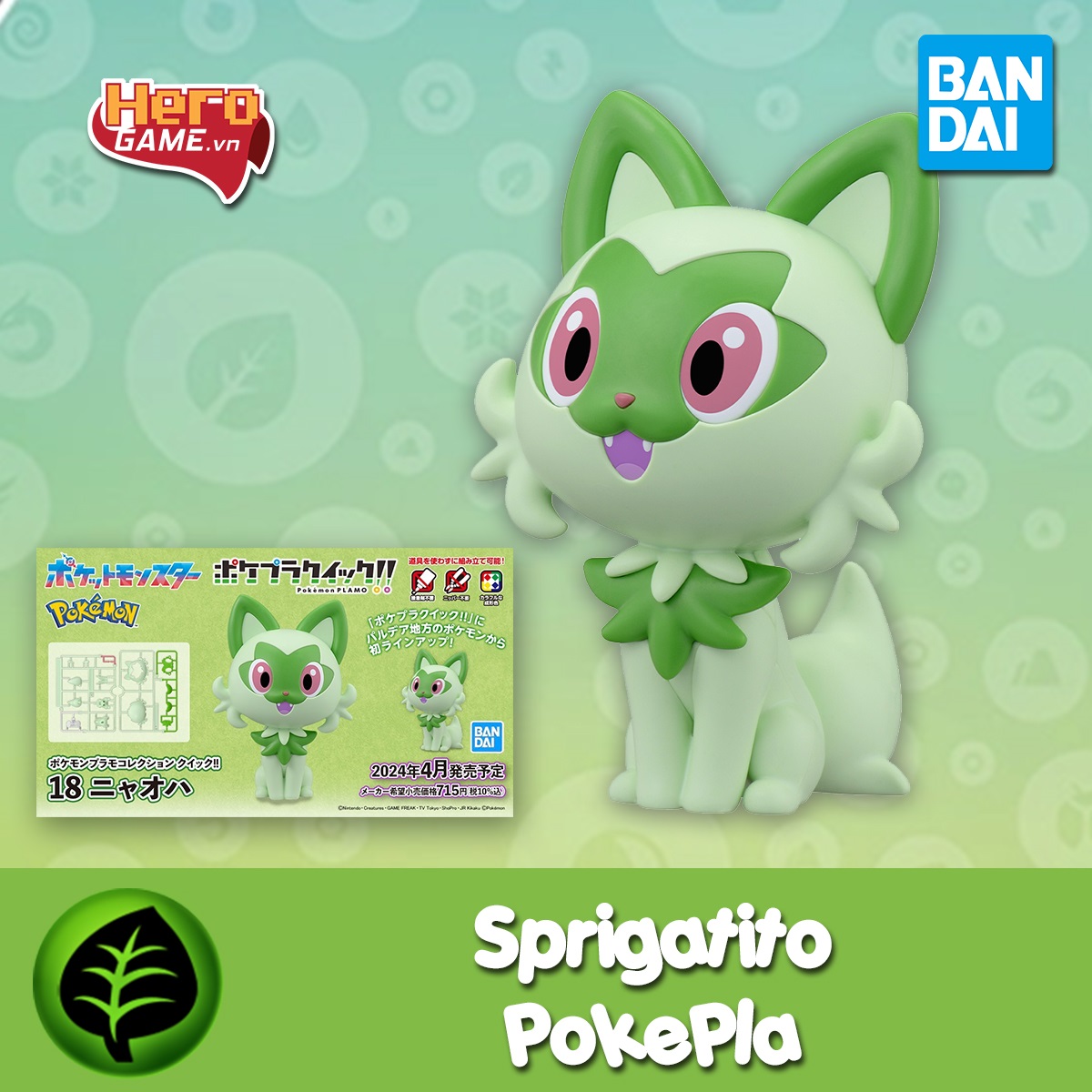 Giới thiệu mô hình lắp ráp Springatito Pokemon Plamo Collection - Bandai
