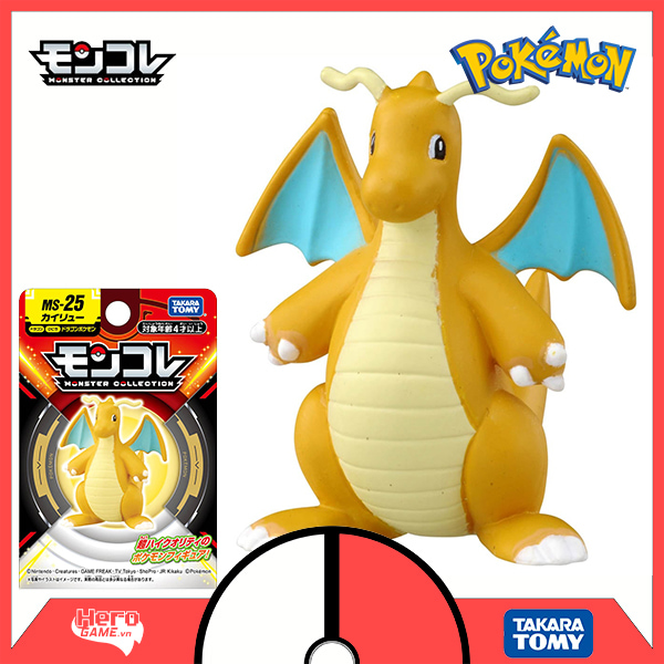 Giới thiệu mô hình Pokemon Moncolle Pokemon Dragonite - Takara Tomy