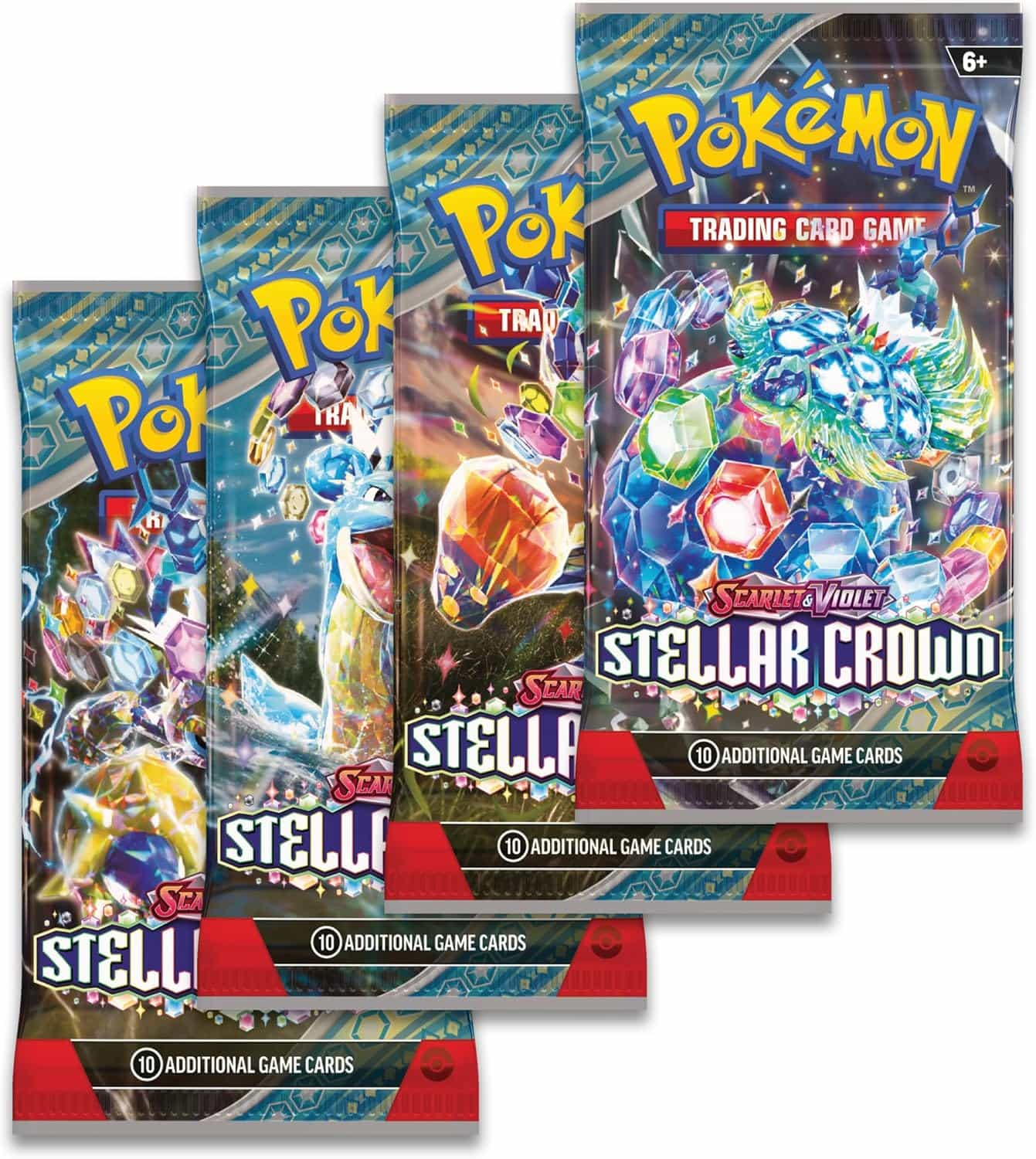 Thẻ bài TCG Pokemon Scarlet & Violet Stellar Crown Booster Bundle (18 packs)