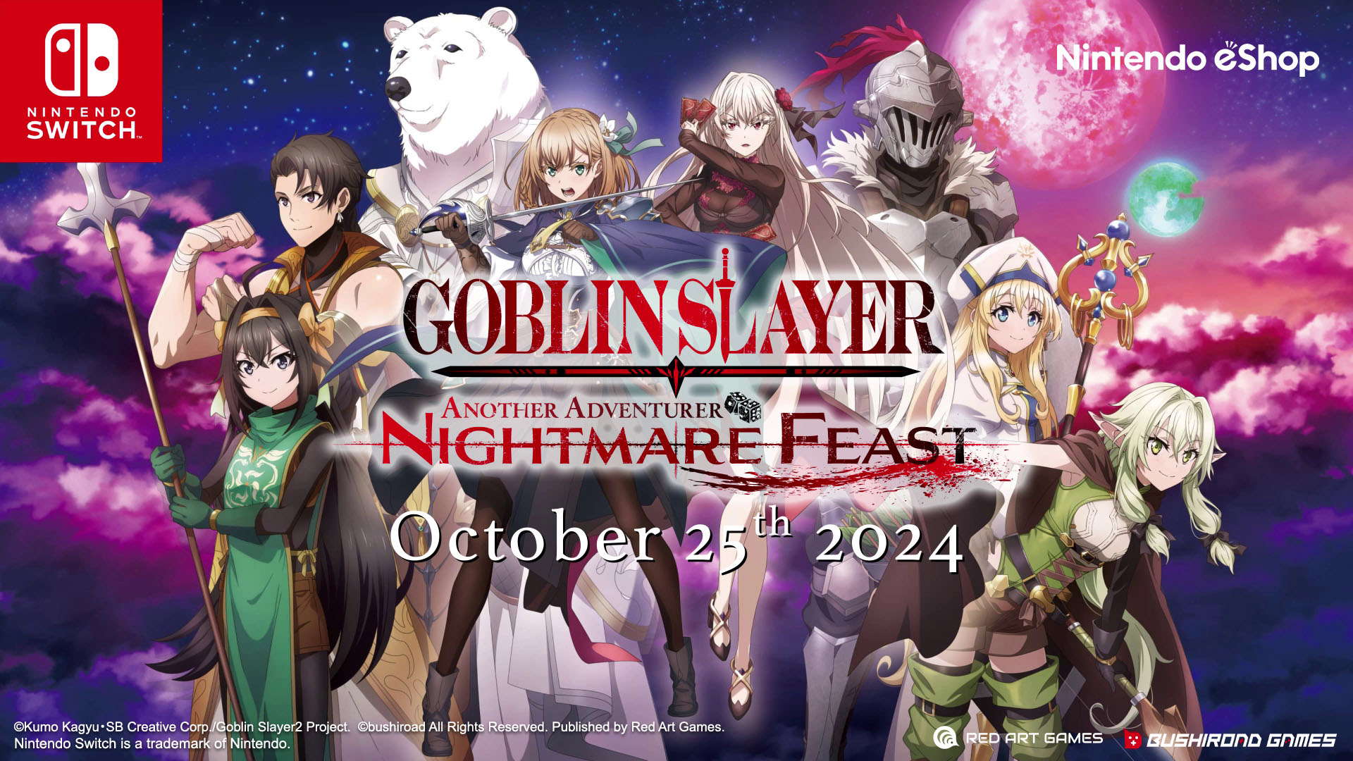 Goblin Slayer Another Adventurer: Nightmare Feast chuẩn bị ra mắt phiên bản tiếng anh vào tháng 10