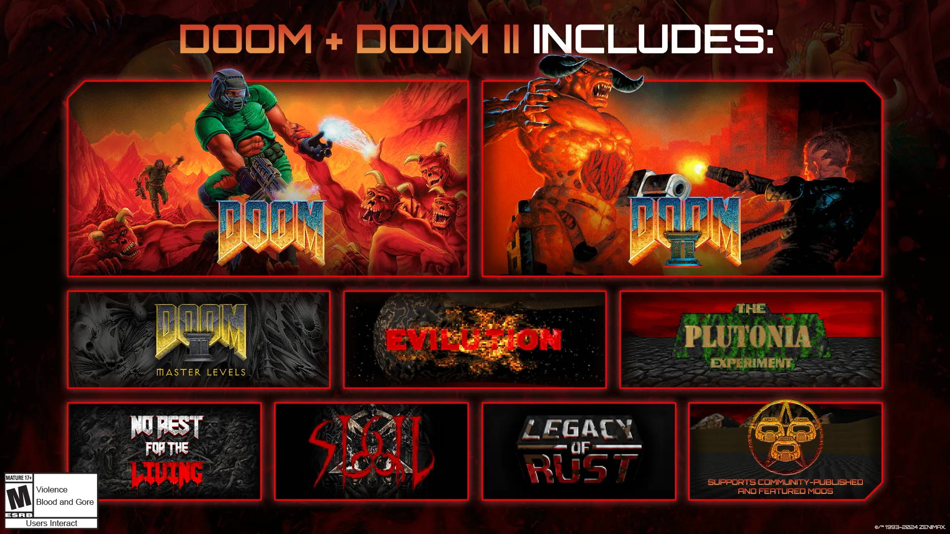 DOOM + DOOM II cổ điển quay trở lại với PS5, Xbox Series, PS4, Xbox One, Switch và PC