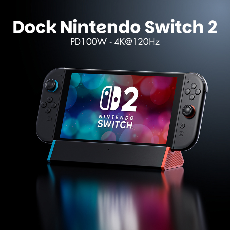 Dock xuất hình hỗ trợ 4K@120Hz và PD 100W cho Nintendo Switch 2 - ANTANK