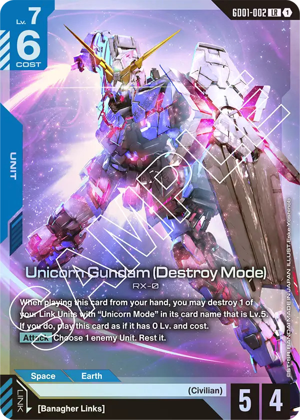 Thẻ bài TCG Gundam Newtype Rising GD01 Booster Pack