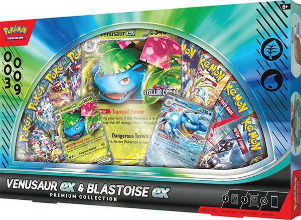 Thẻ bài TCG Pokemon Scarlet & Violet Venusaur ex & Blastoise ex Premium Collection