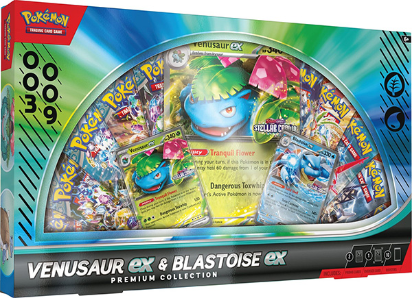 Thẻ bài TCG Pokemon Scarlet & Violet Venusaur ex & Blastoise ex Premium Collection