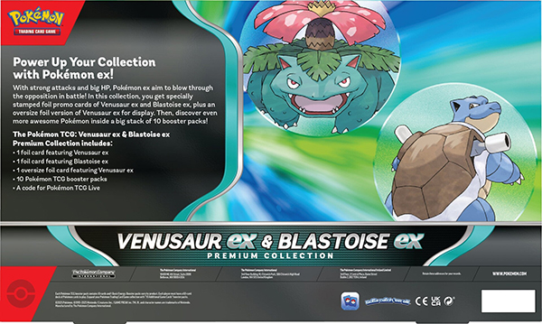 Thẻ bài TCG Pokemon Scarlet & Violet Venusaur ex & Blastoise ex Premium Collection