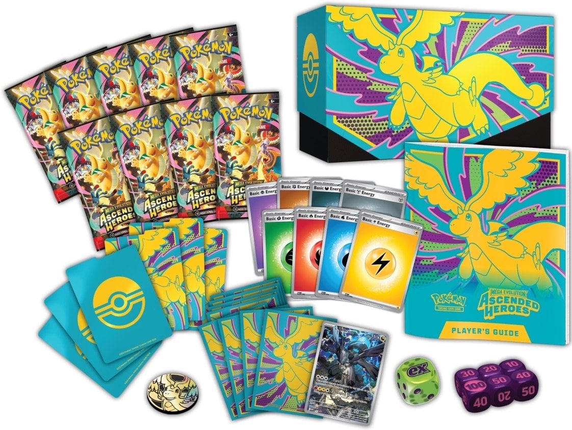 Giới Thiệu Thẻ bài TCG Pokemon Mega Evolution Ascended Heroes Elite Trainer Box ME2.5 Giới Thiệu Thẻ bài TCG Pokemon Mega Evolution Ascended Heroes Elite Trainer Box ME2.5