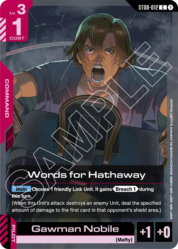 Thẻ bài TCG Gundam Starter Deck Flash of Radiance ST08