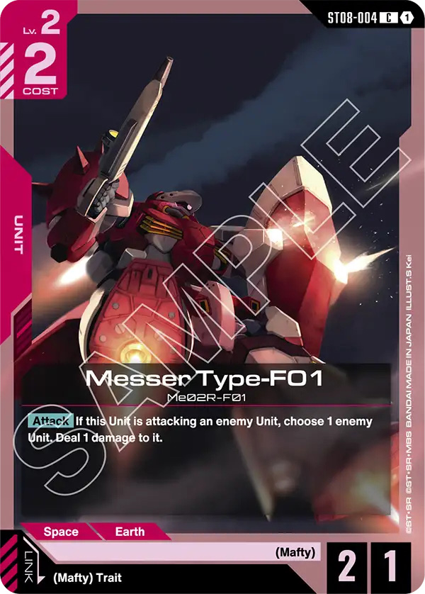 Thẻ bài TCG Gundam Starter Deck Flash of Radiance ST08