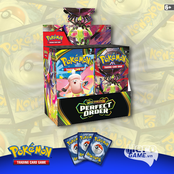 Thẻ bài TCG Pokemon Mega Evolution Perfect Order Booster Box ME03