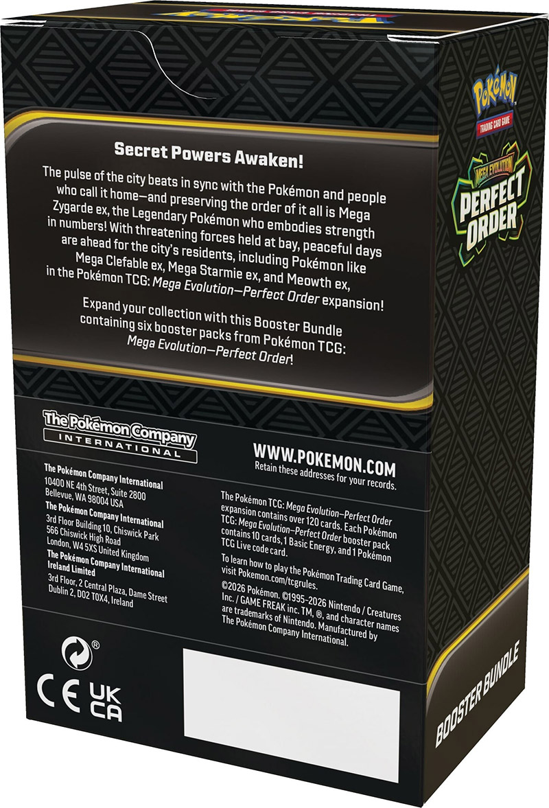 Thẻ bài TCG Pokemon Mega Evolution Perfect Order Booster Bundle ME03