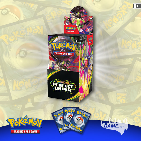 Thẻ bài TCG Pokemon Mega Evolution Perfect Order Half Booster Box ME03