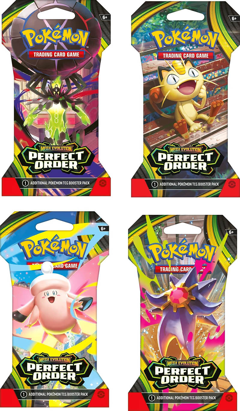 Thẻ bài TCG Pokemon Mega Evolution Perfect Order Sleeved Booster Pack ME03