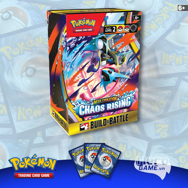 Thẻ bài TCG Pokemon Mega Evolution Chaos Rising Build & Battle ME04