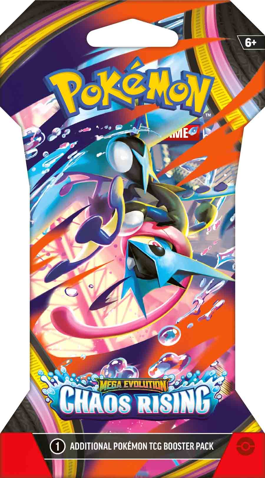 Thẻ bài TCG Pokemon Mega Evolution Chaos Rising Sleeved Booster Pack ME04