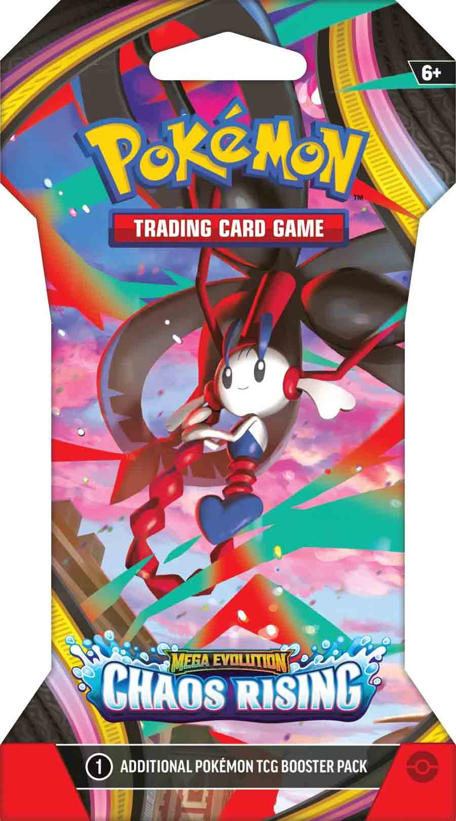 Thẻ bài TCG Pokemon Mega Evolution Chaos Rising Sleeved Booster Pack ME04