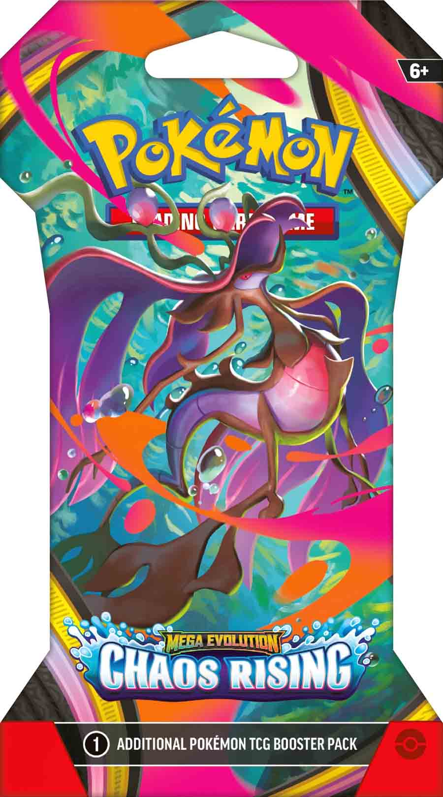 Thẻ bài TCG Pokemon Mega Evolution Chaos Rising Sleeved Booster Pack ME04