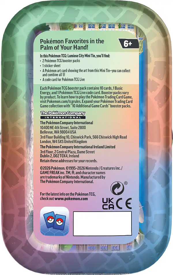 Thẻ bài TCG Pokemon Lumiose City Mini Tin