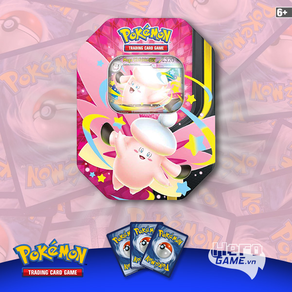 Thẻ bài TCG Pokemon Moonlit Tin Mega Clefable