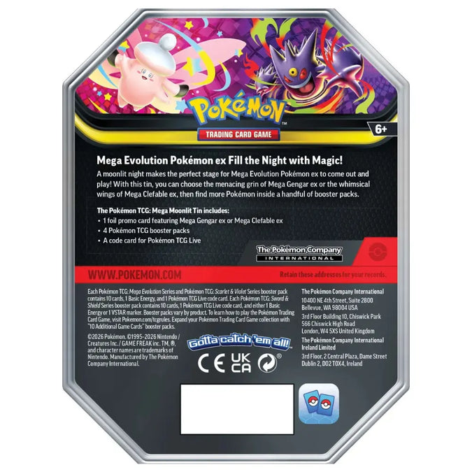 Thẻ bài TCG Pokemon Moonlit Tin Mega Gengar