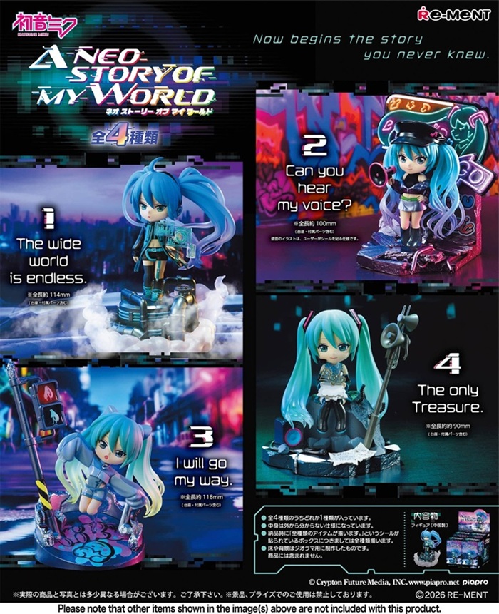 Mô hình Hatsune Miku Series A Neo Story of My World (Blind Box) - Re-ment