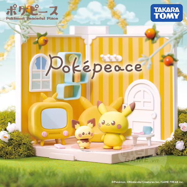 Mô hình Pokemon Pokepeace House Living Room Pikachu & Pichu - Takara Tomy