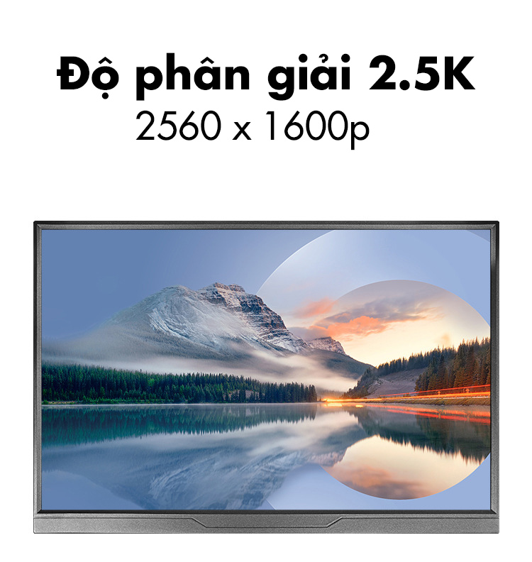 Giới thiệu màn hình di động 16 inch tỉ lệ 2.5K (2560 x 1600) 16:10 IPS 60Hz HDR - LANLIPU