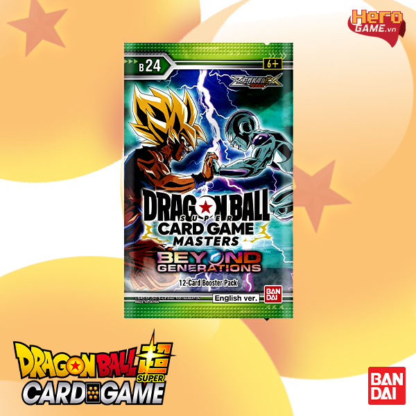 Thẻ bài TCG Dragon Ball Super Master Zenkai Series 7 Beyond Generations [B24] Booster Pack - Bandai