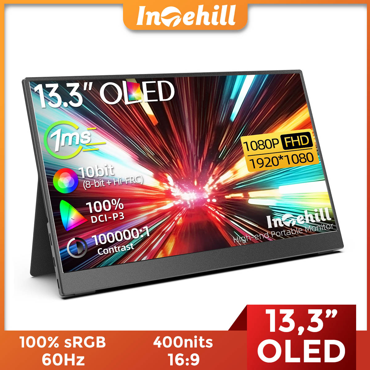 Giới thiệu màn hình di động 13.3 inch siêu mỏng OLED FullHD HDR 60Hz - Intehill